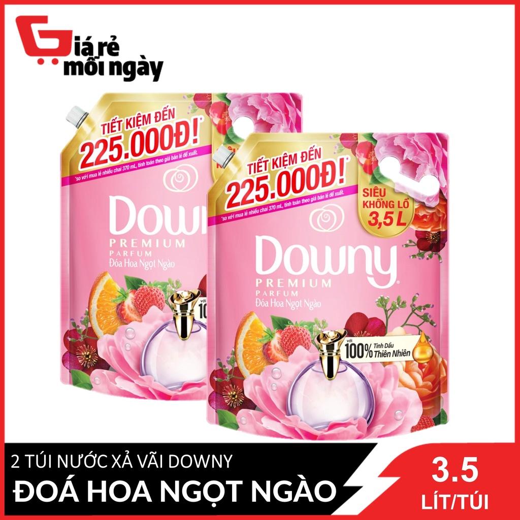 Combo 2 Túi Nước Xả Vải Downy Bung Toả Hạnh Phúc (HỒNG) Túi 3.5L x2