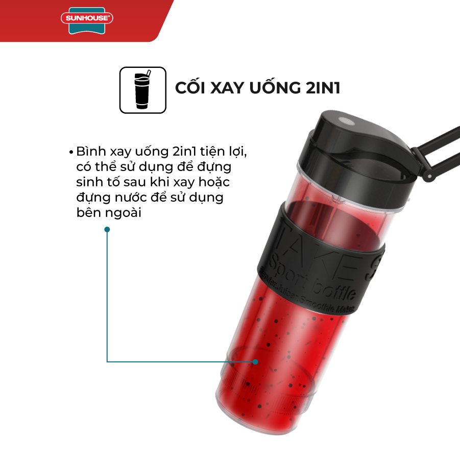 Máy Xay Sinh Tố Đa Năng Sunhouse SHD5340B (500W) - Hàng chính hãng