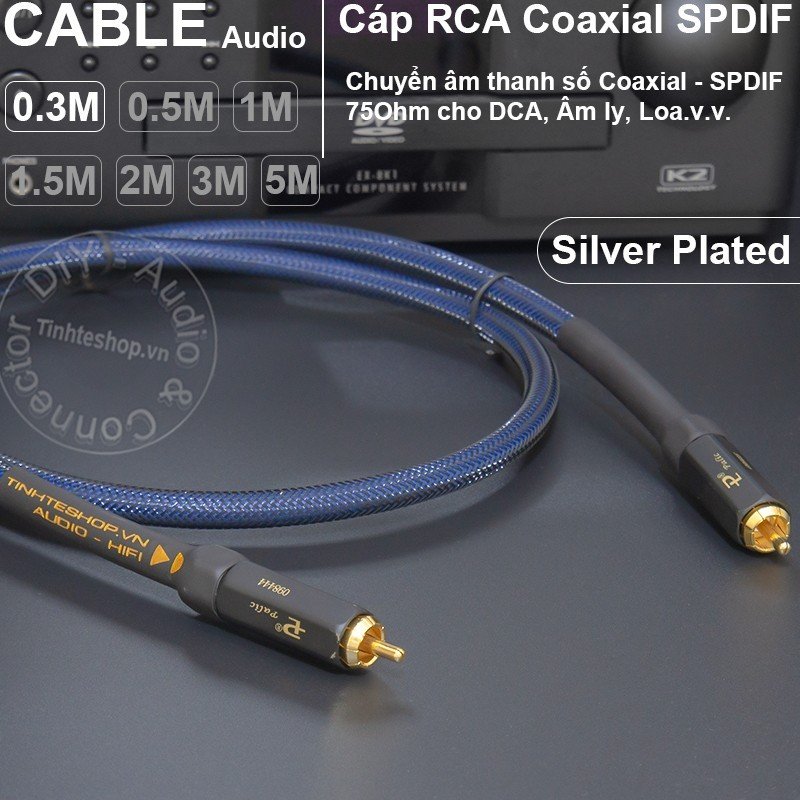 Dây digital 75 Ohm lõi đồng mạ bạc - DIY 75 Ohm Digital Coaxial Cable