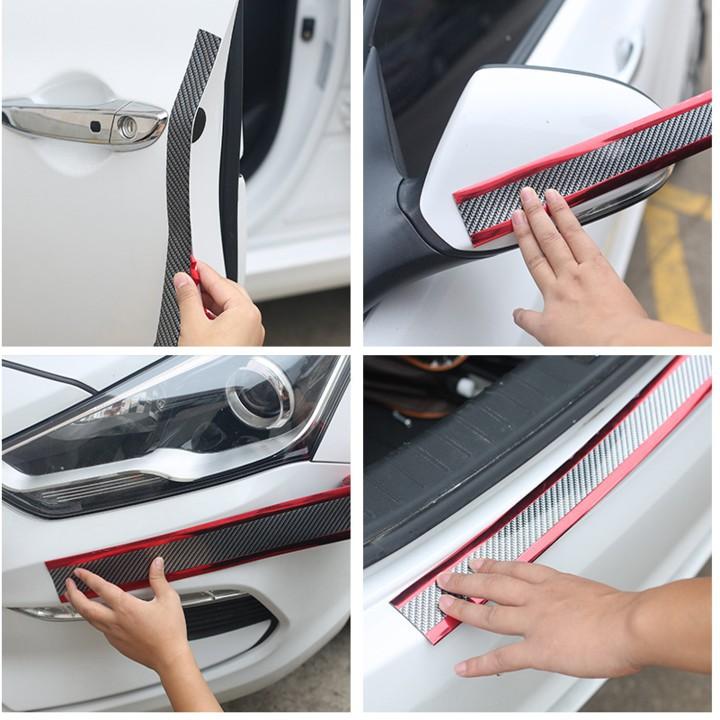 Cuộn Cacbon dán cốp, dán bước chân chống xước xe 70MM X 2,5M: Mã CB-01