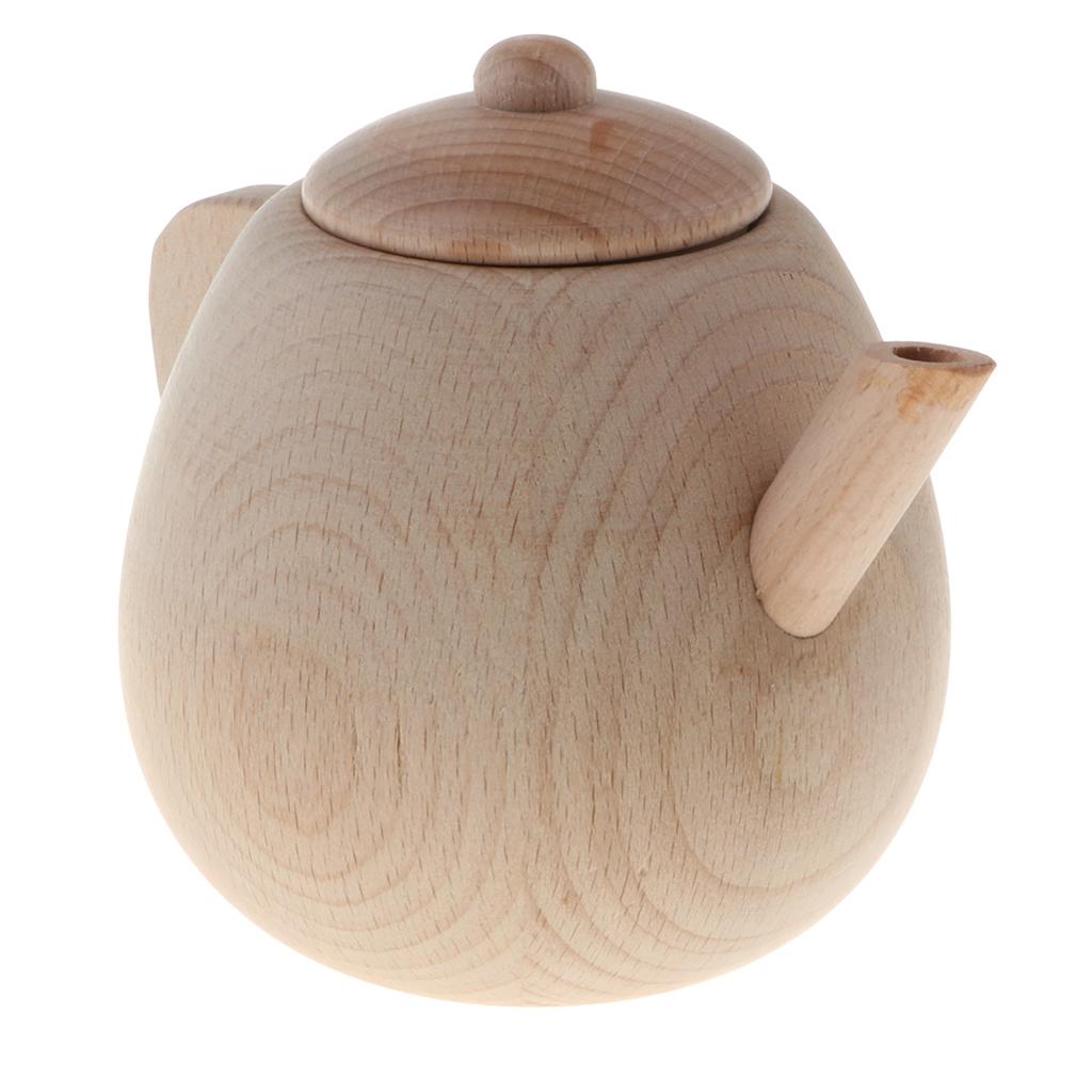 Vui Vẻ Chắc Chắn Vân Sồi Gỗ Đồ Chơi Nhà Bếp-Nồi/Kichenware/Bộ Đồ Ăn Playset Vai Trò Giả Vờ Chơi Nấu Ăn Phát Triển