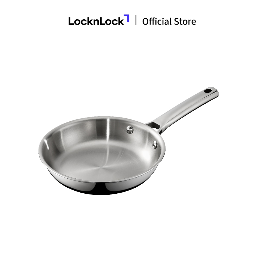 Nồi, Chảo inox304 LocknLock Eleve tay cầm đúc nguyên khối nhiều kích thước, dùng được bếp từ, Hàng Chính Hãng - JoyMall