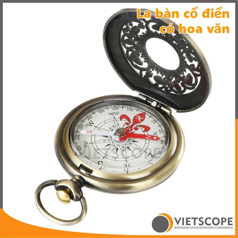 La bàn định hướng hoa văn phong cách cổ điển bằng kim loại cực đẹp - CP021