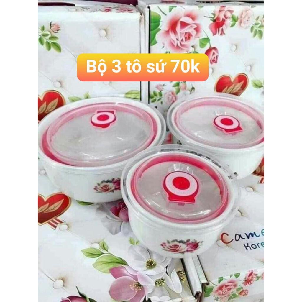 BỘ 3 TÔ SỨ CAO CẤP CHỊU NHIỆT ĐỘ CAO