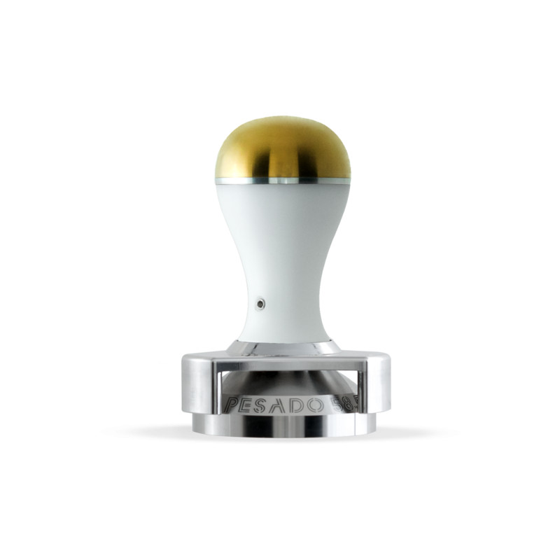 Tay Nén Cà Phê Điều Chỉnh Độ Sâu (Tamper With Depth Adjuster White &amp; Gold Modular) - Pesado