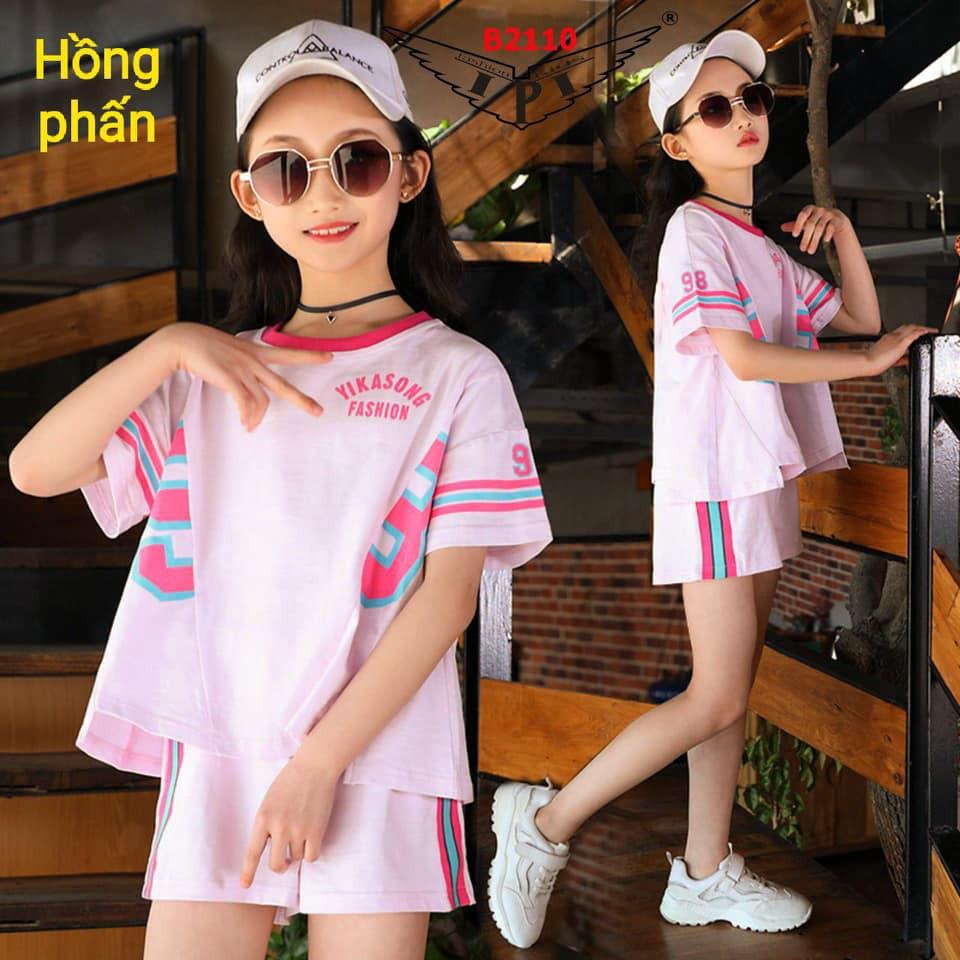 Bộ mẹ bé sort đùi số 9 cách điệu diện mùa hè thun cotton xinh mát