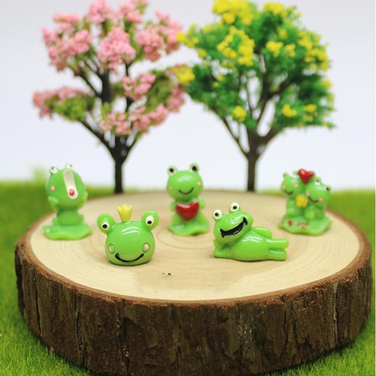 *HN* Mô hình charm ếch xanh ngộ nghĩnh dễ thương trang trí tiểu cảnh, bonsai, móc khóa, DIY