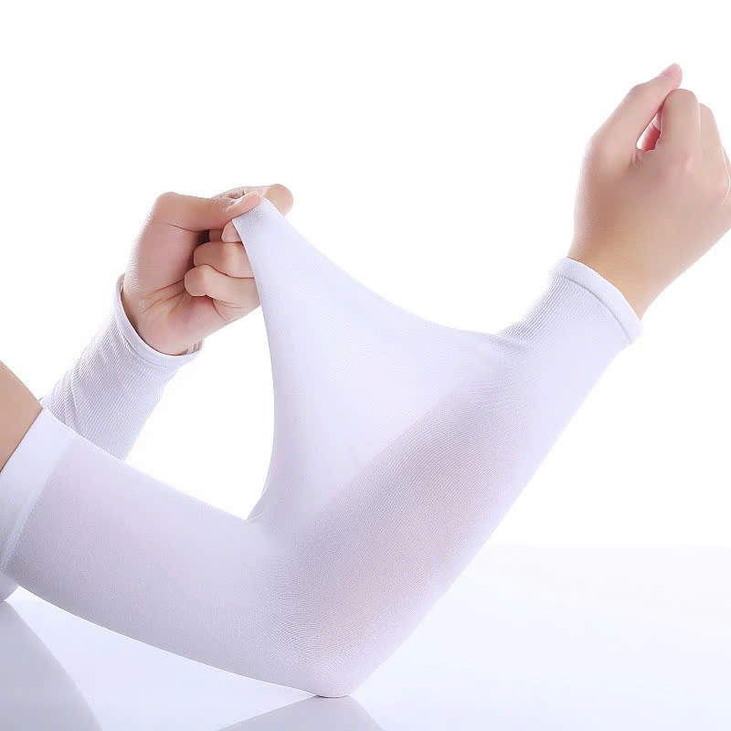 Combo 2 Găng tay chống nắng tia UV 3B nam nữ hai màu đen trắng chất cotton co dãn-[ Ống Găng Tay