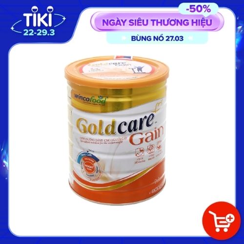 Sữa bột Wincofood Goldcare Gain: thích hợp cho mọi đối tượng và trẻ từ 1 tuổi trở lên giúp tăng cân và tăng cường thể lực