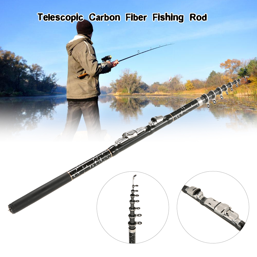 1.8m / 2.1m / 2.4m / 2.7m / 3.0m / 3.6m Cần Câu Cá Dạng Kính Thiên Văn Thuận Tiện Bằng Sợi Carbon Siêu Nhẹ Có Thể Thu Gọn