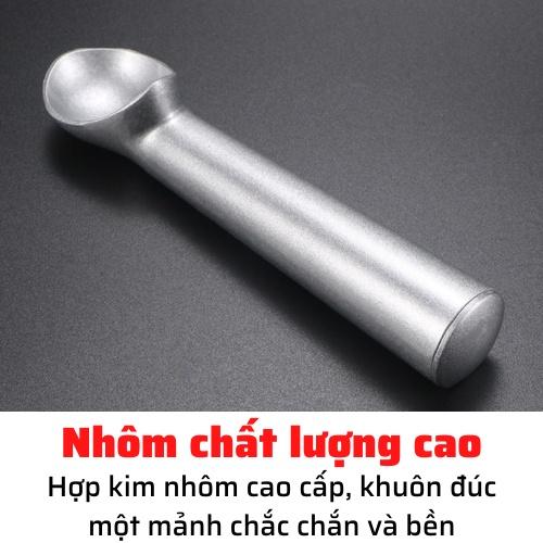 muỗng thìa gang đúc múc kem, sữa chua trân châu, muôi múc hoa quả khoét thịt viên cao cấp không gỉ dụng cụ pha chế