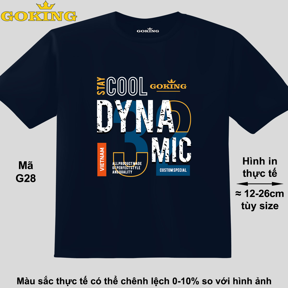 DYNAMIC, mã G28. Áo thun hàng hiệu Goking, form unisex cho nam nữ, trẻ em, bé trai gái. Áo phông in đẹp, quà tặng cao cấp cho gia đình, cặp đôi, doanh nghiệp, hội nhóm