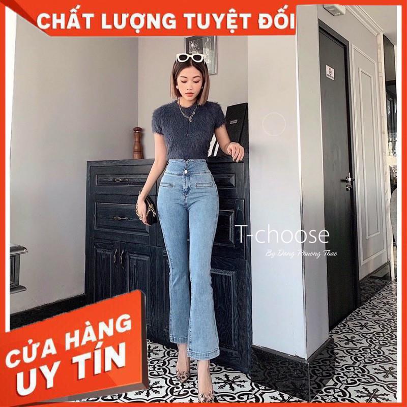 QUẦN JEANS LOE LƯNG KIỂU TÚI NẸP- hình thật chính chủ