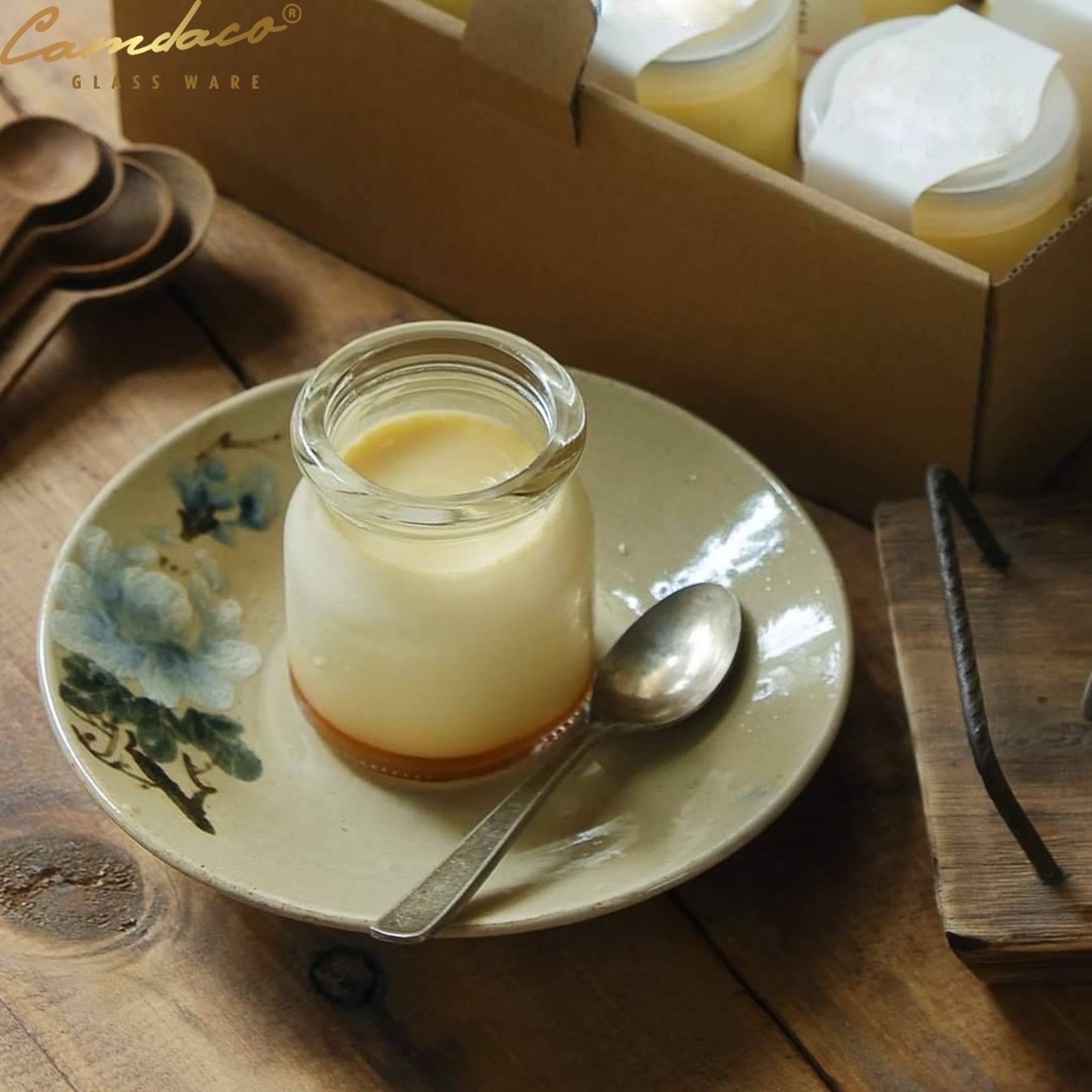 Combo 10 Hủ Thủy Tinh Làm Sửa Chua Bánh Flan THP Trong Suốt Dày Dặn Có Nắp
