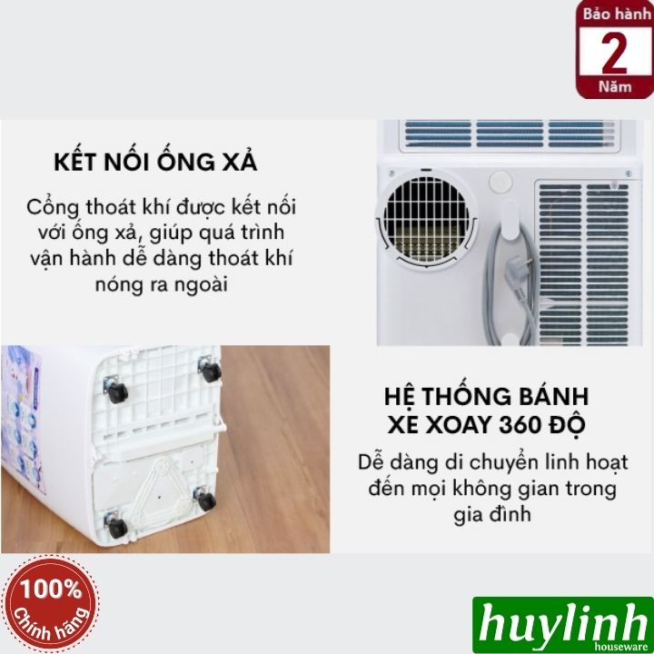 Máy lạnh - điều hoà di động Fujie MPAC12 - Công suất 12000BTU (1.5HP) [Sử dụng phòng 20-35m2] - Hàng chính hãng