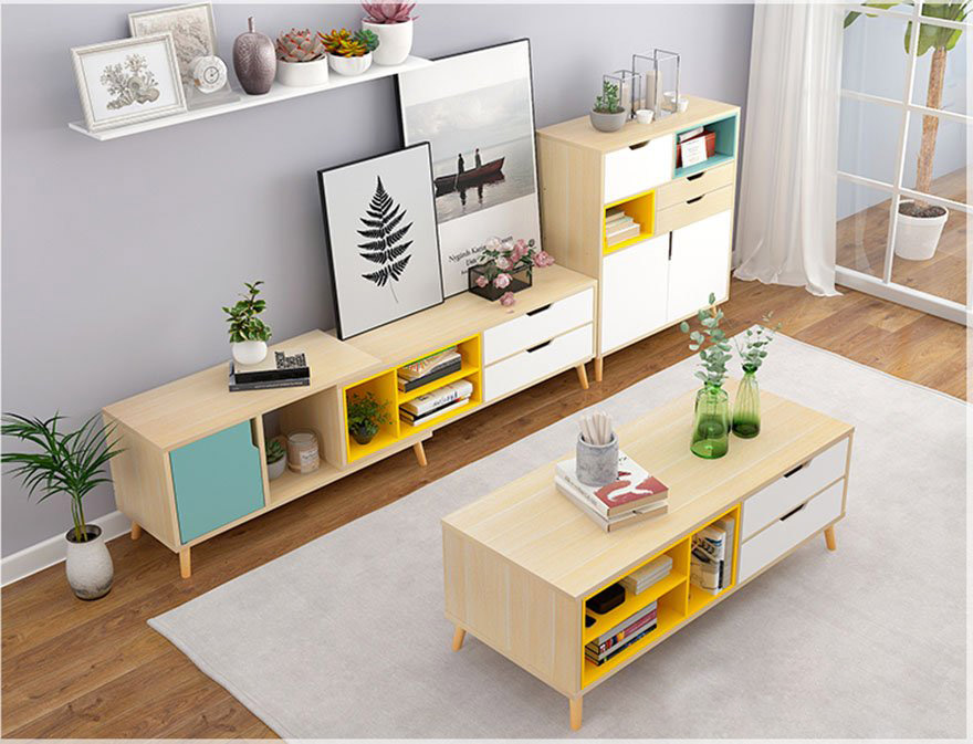 Kệ tivi hiện đại bằng gỗ công nghiệp