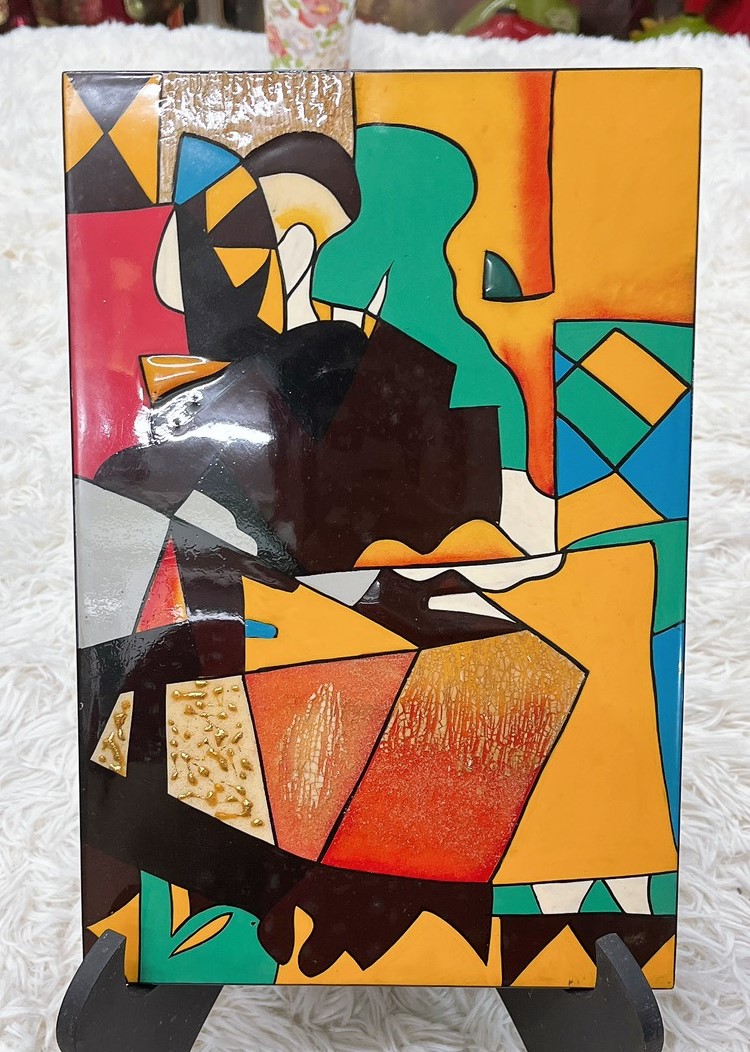 Tranh Sơn Mài - Họa Tiết PICASSO - Nghệ thuật trừu tượng - Size: 15x20 cm | 20x30 cm | 40x60 cm