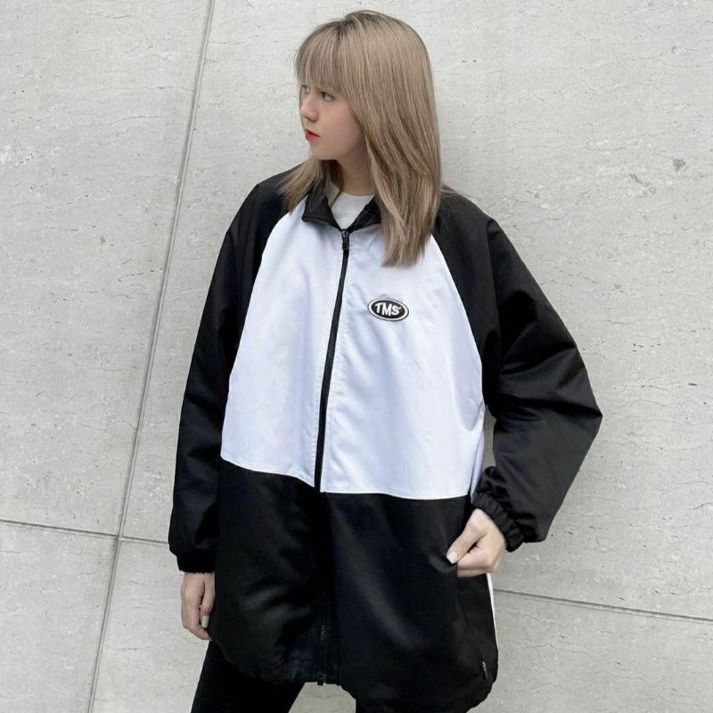 Áo Khoác Dù TMS LOGO MIDSIDE Nam Nữ Ulzzang Unisex Form Rộng Bomber 7zia Jacket KM STORE