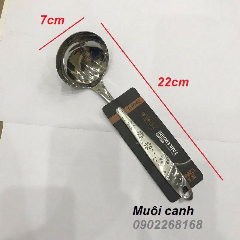 Xẻng rán nhỏ chiên đồ , xào vân đặc hàng inox đẹp