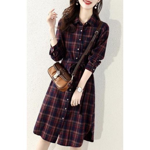 ĐẦM CARO SƠ MI TAY DÀI