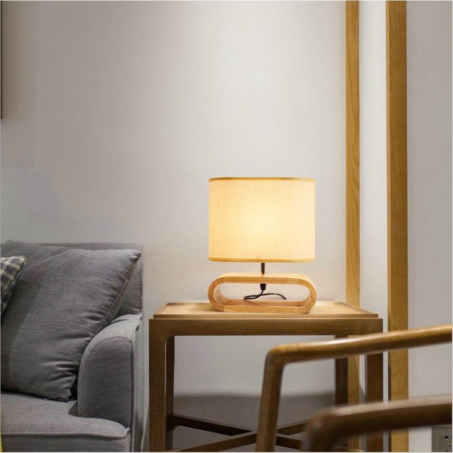 Đèn ngủ gỗ Decor trang trí nội thất BESTHOME nhẹ nhàng, tinh tế - Tặng kèm bóng LED chuyên dụng