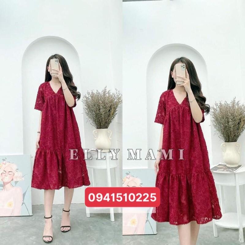 Váy bầu đẹp dáng thời trang công sở,dự tiệc chất ren cao cấp pregnant dress mom