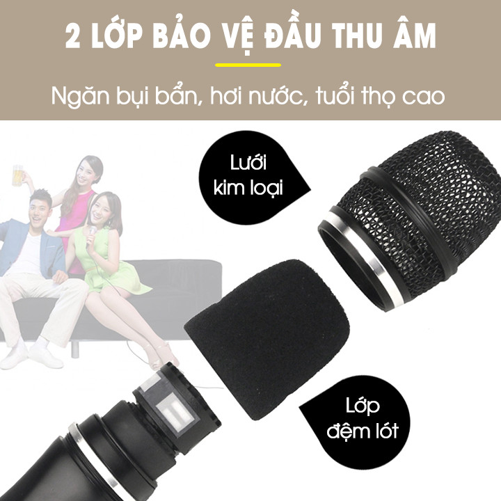 Micro hát karaoke có dây dài 5m SN-703