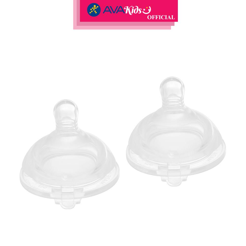 Bộ 2 núm ti Pur Milk Safe 9823 cổ rộng size L (từ 6 tháng) - Hàng Chính Hãng