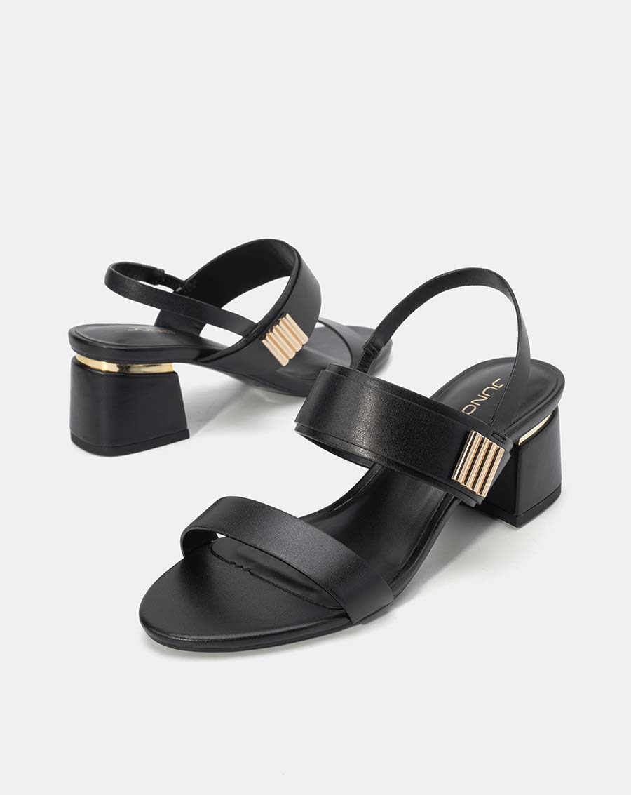 Giày Sandal Nữ 5cm Thời Trang JUNO Quai Ngang Khóa Trang Trí SD05064