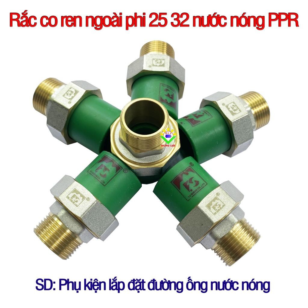 Rắc co ren ngoài phi 25 32 nước nóng PPR - phụ kiện ống nước nóng, lạnh