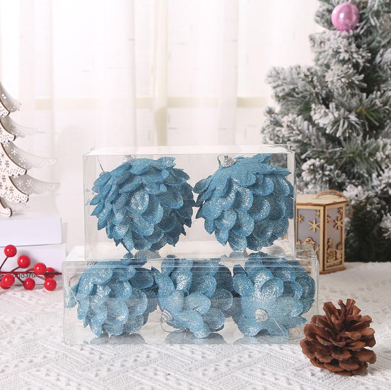 Set Mẫu E68 Quả Châu Cánh Hoa Sang Trọng Trang Trí Cây Thông Giáng Sinh E68 8cm, 10cm
