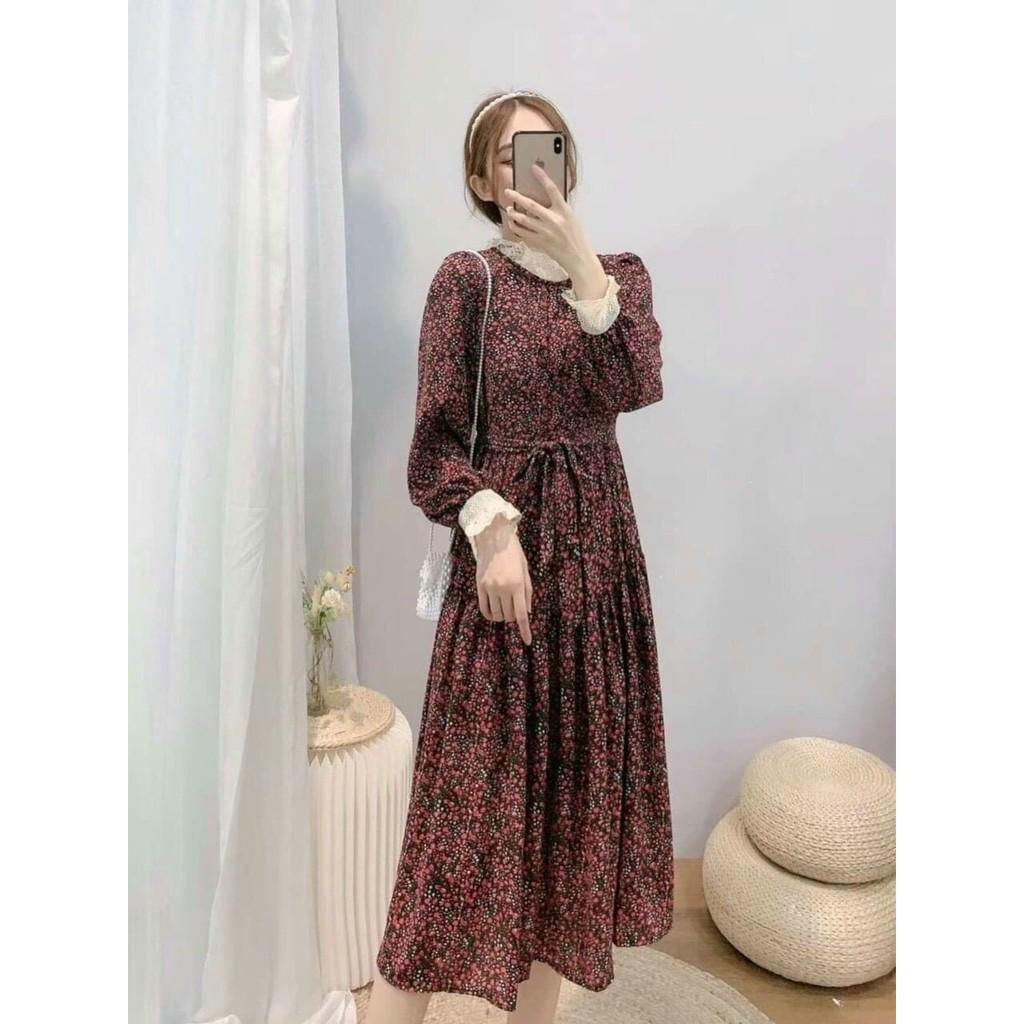 Đầm bầu thiết kế thời trang công sở hoa nhí  nhiều màu