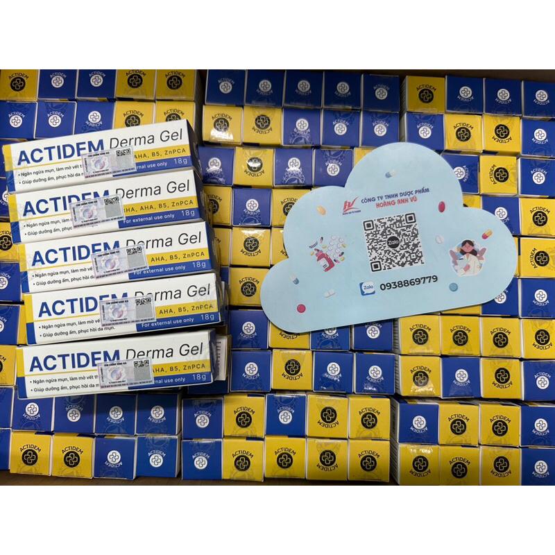 ACTIDEM DERMA GEL - AHA, BHA, ZINC, B5 - GIẢM MỤN MỜ THÂM, DƯỠNG DA, PHỤC HỒI DA MỤN