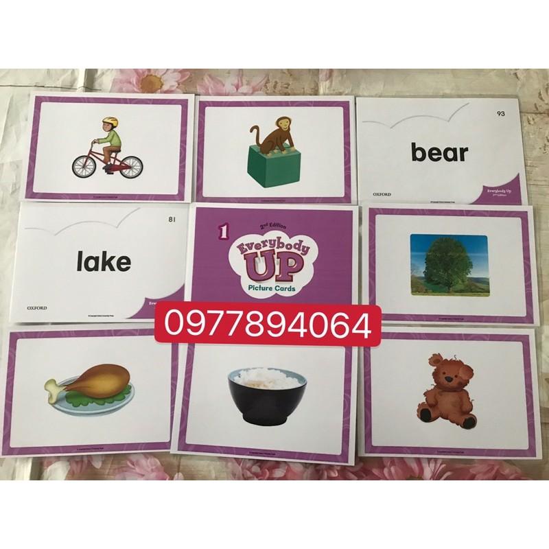 Thẻ Flashcards Tiếng Anh Everybody up level 1️ép plastics bền đẹp ️