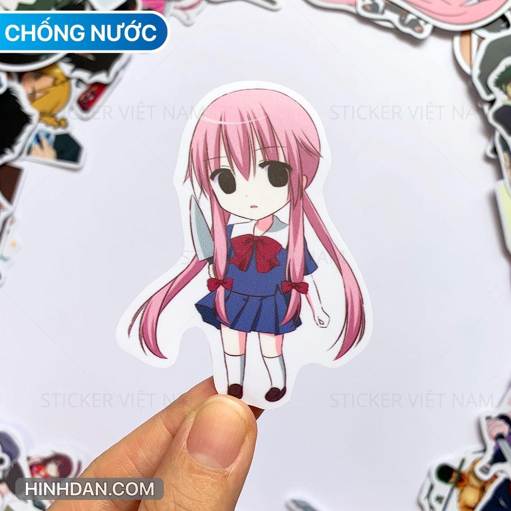 Sticker in hình ANIME Các nhân vật nổi tiếng Luffy, Zoro, Saitama, Levi Ackerman, Ichigo Kurosaki. . . chống nước