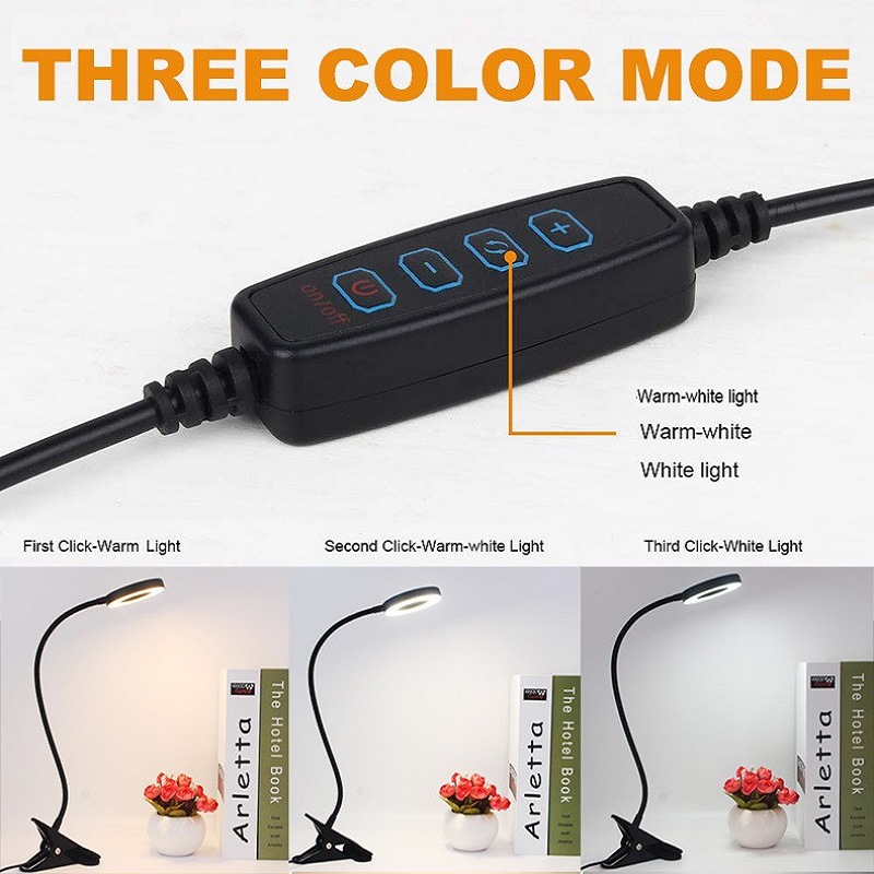 BỘ GIÁ ĐỠ LIVESTREAM CÓ ĐÈN LED 2 TRONG 1 KẸP THÀNH BÀN