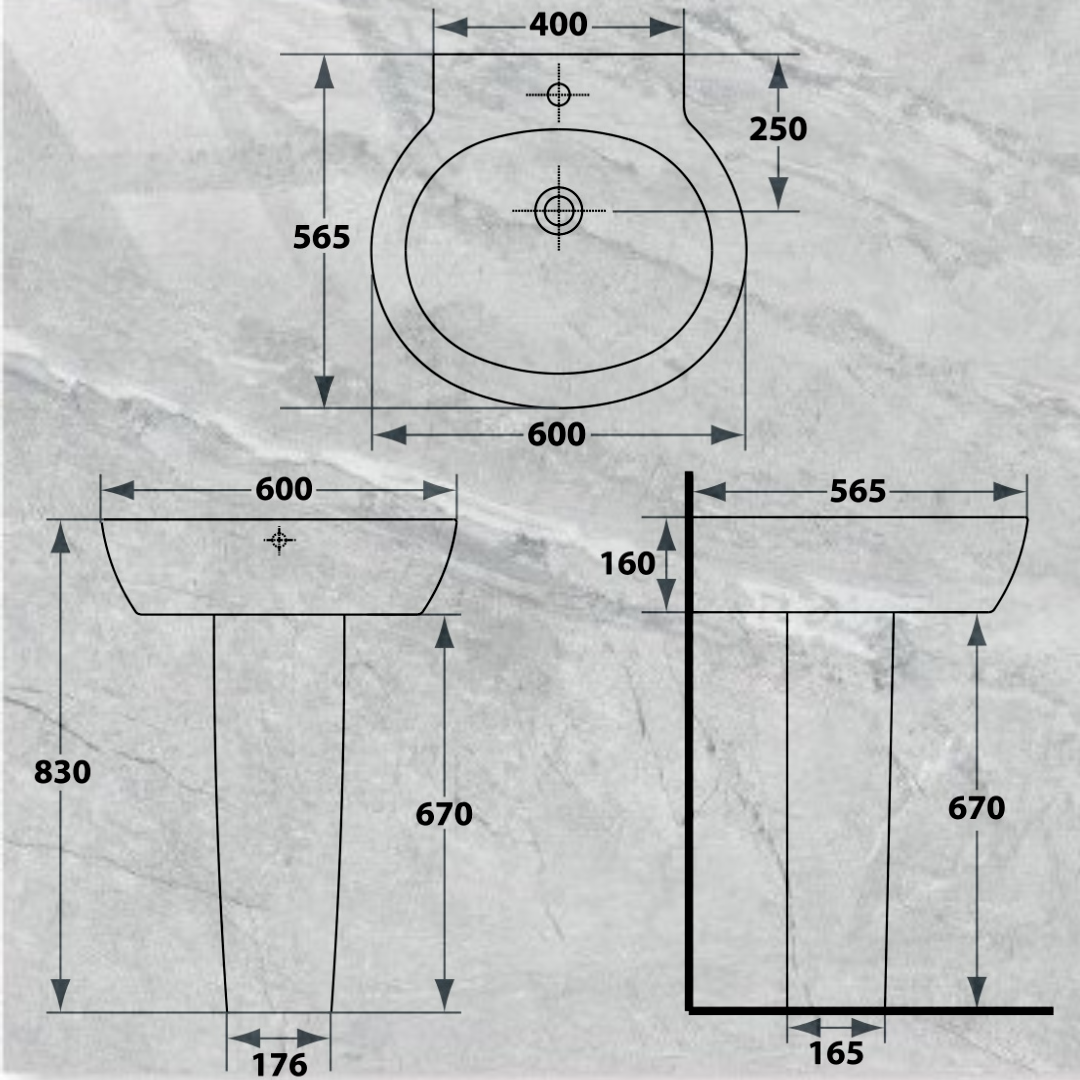 LAVABO KÈM BỆ ĐỠ  CAO CẤP MÃ S-4386-4397