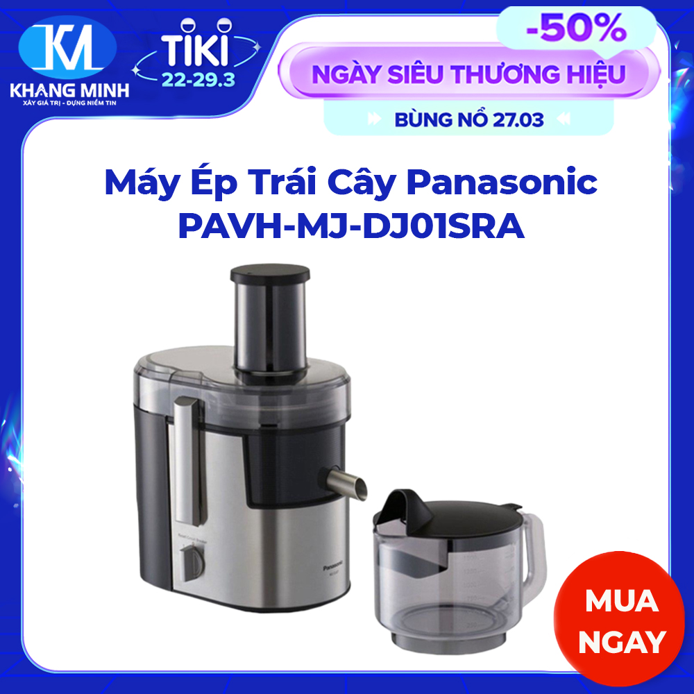 Máy Ép Trái Cây Panasonic PAVH-MJ-DJ01SRA – 1.5 Lít - Hàng chính hãng