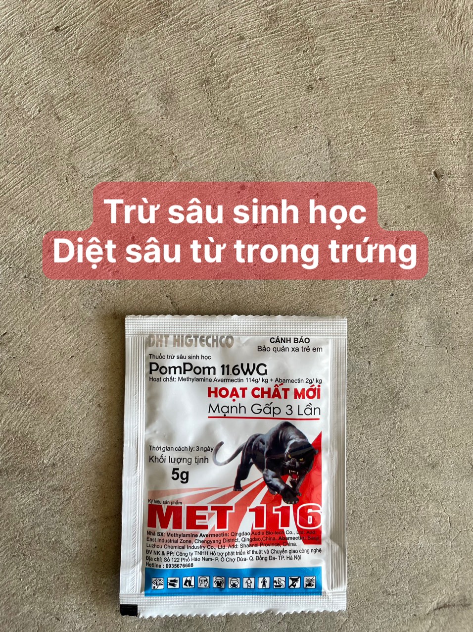 MET 116 TRỪ SÂU SINH HỌC