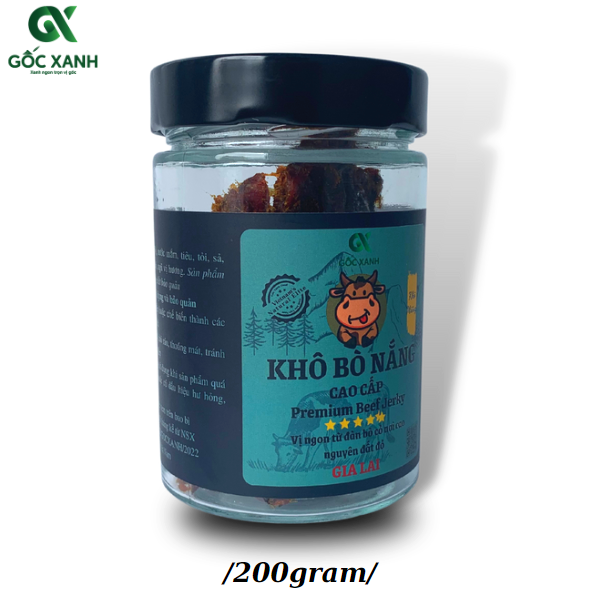 Khô bò Nắng (dạng miếng) hủ 200gram