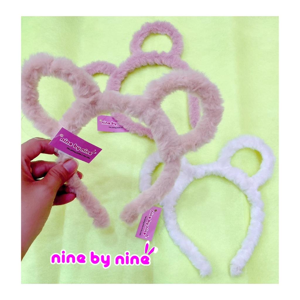 Băng đô lông mềm tai gấu và mèo