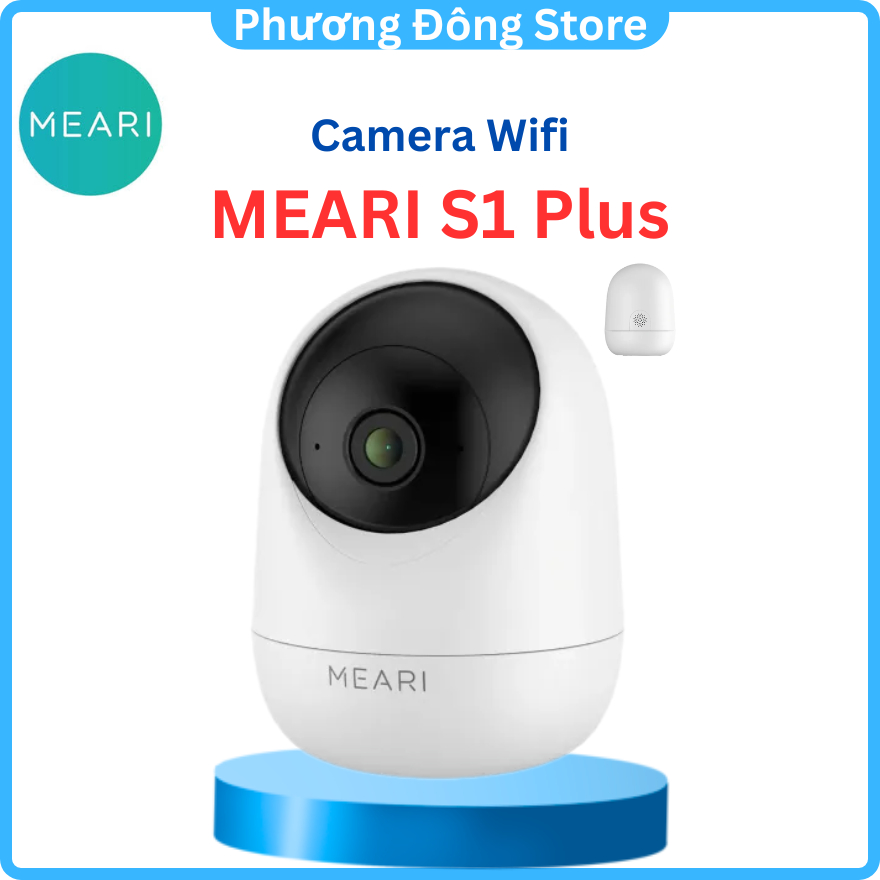 Camera IP wifi trong nhà quay quét MEARI S1 Plus 3M, Đàm thoại 2 chiều, phát hiện chuyển động và dáng người, có cổng LAN - Hàng chính hãng
