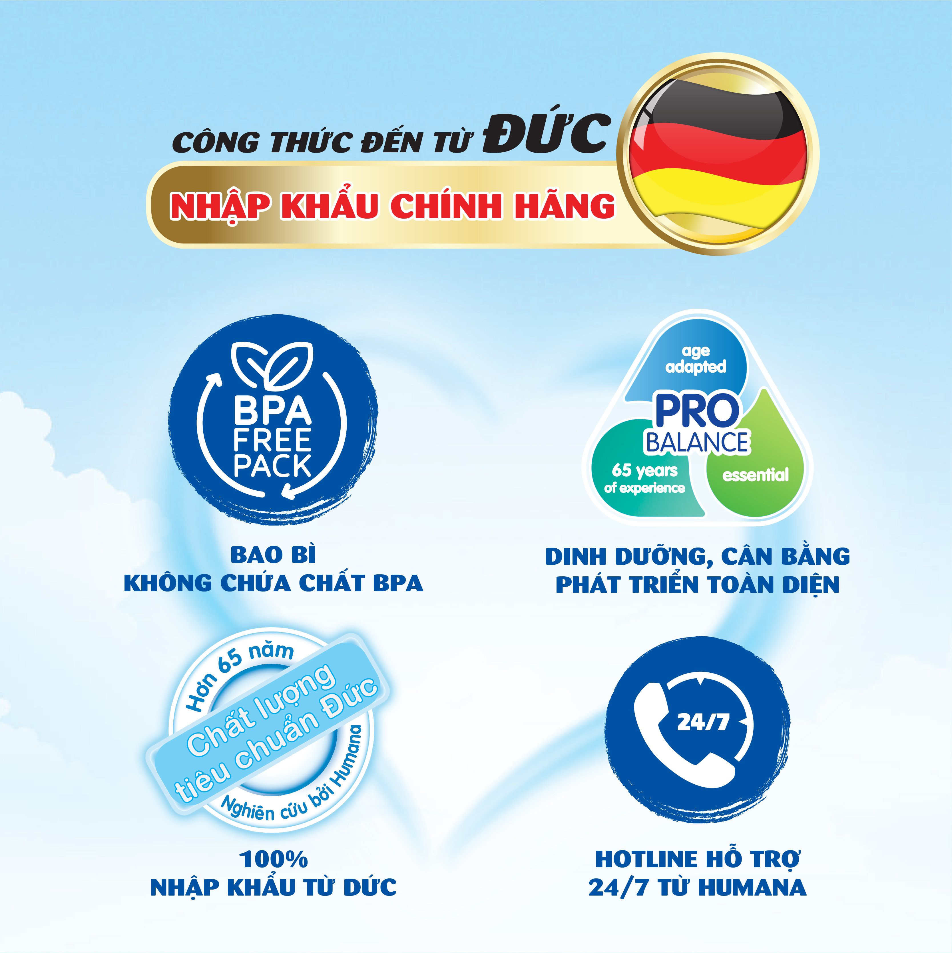 Sữa Bột Công Thức Cho Trẻ Từ 0 Đến 6 Tháng Tuổi Humana Gold Plus 1 - Nhập Khẩu Từ Đức - - Hàng Chính Hãng - Date 17/02/2024