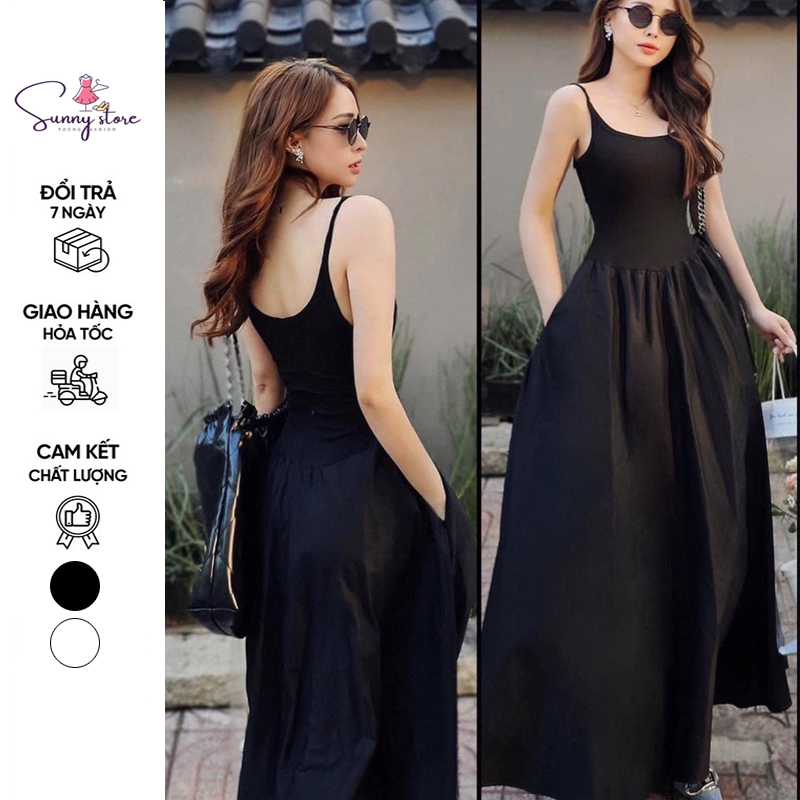 Đầm xoè bồng 2 dây có mút ngực duyên dáng