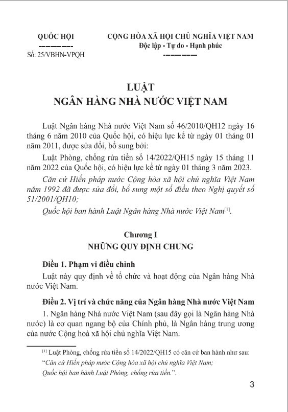 Sách - Luật Ngân Hàng Nhà Nước Việt Nam (Sửa đổi, bổ sung năm 2022) - ndbooks