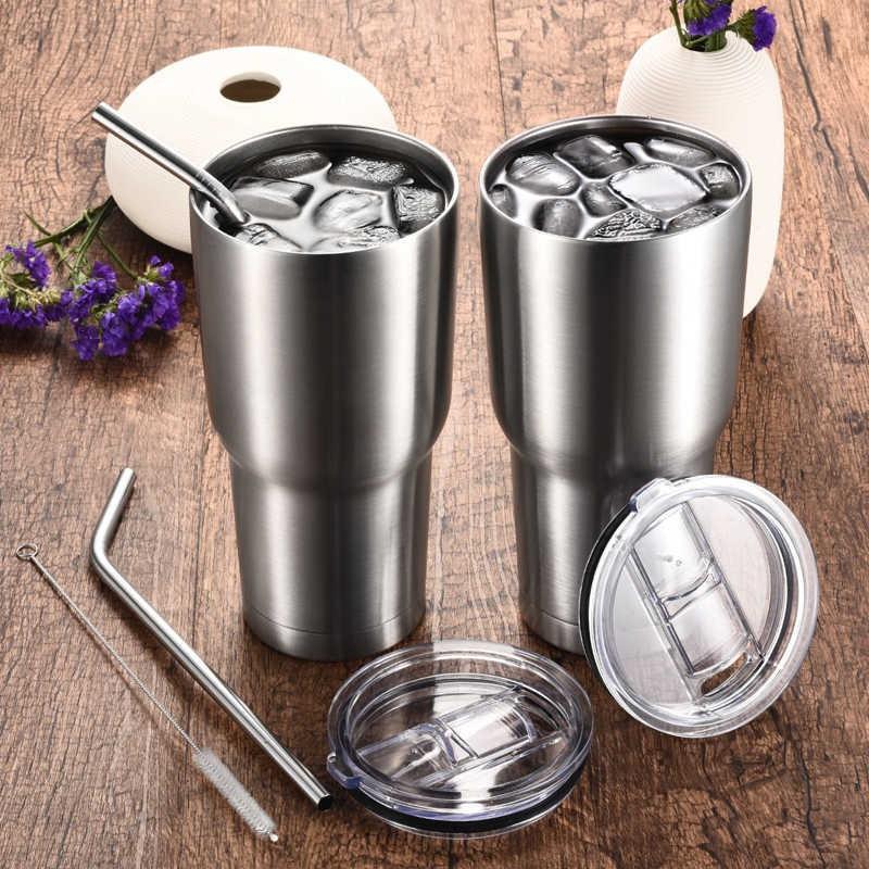 Cốc Giữ Nhiệt Thái Lan 900ml - Tặng Kèm Ống Hút Inox + Túi Giữ Nhiệt + Nắp Chống Tràn + Cọ Rửa