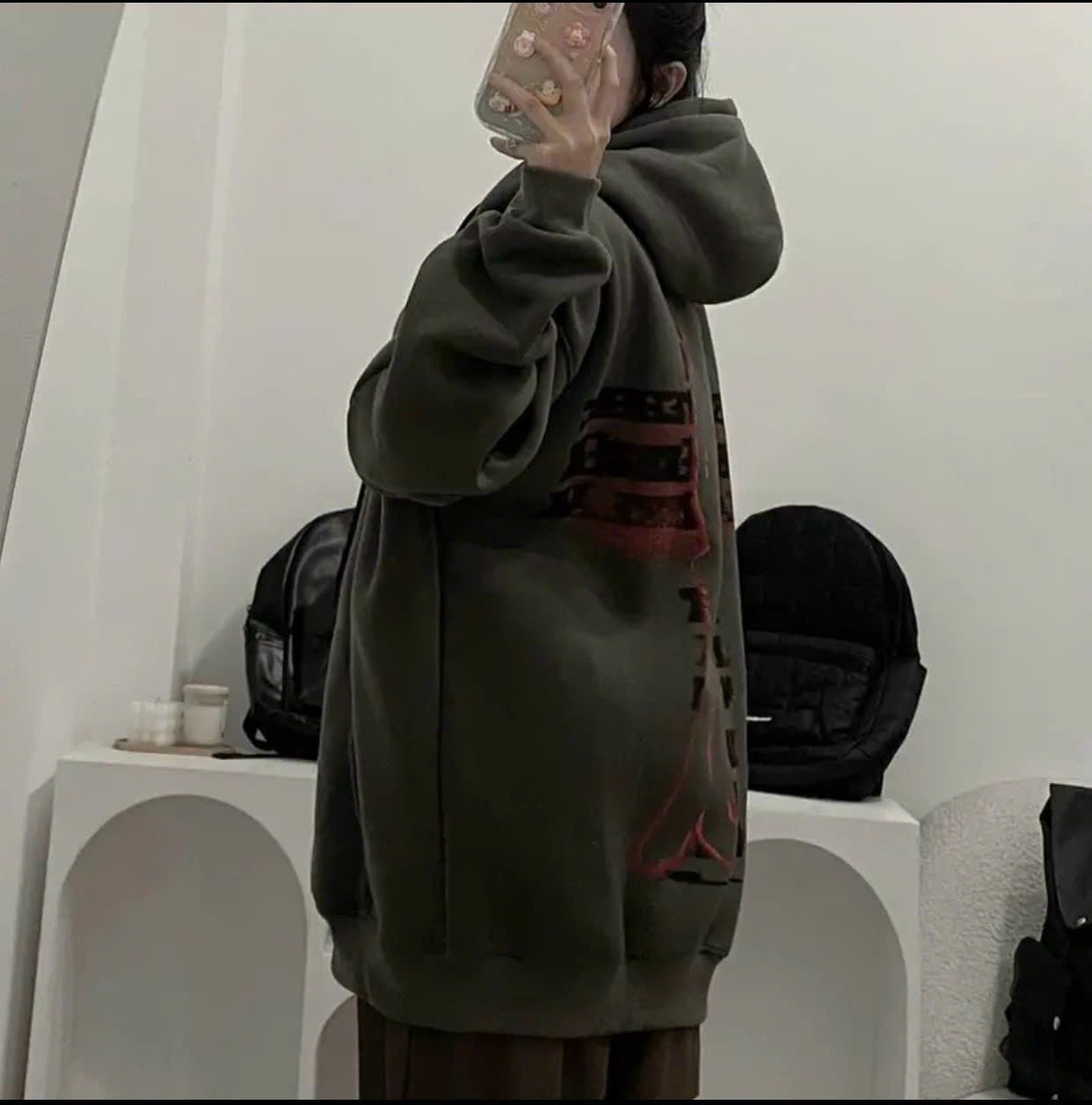 Áo Hoodie Chui Form Rộng Nam Nữ INTER