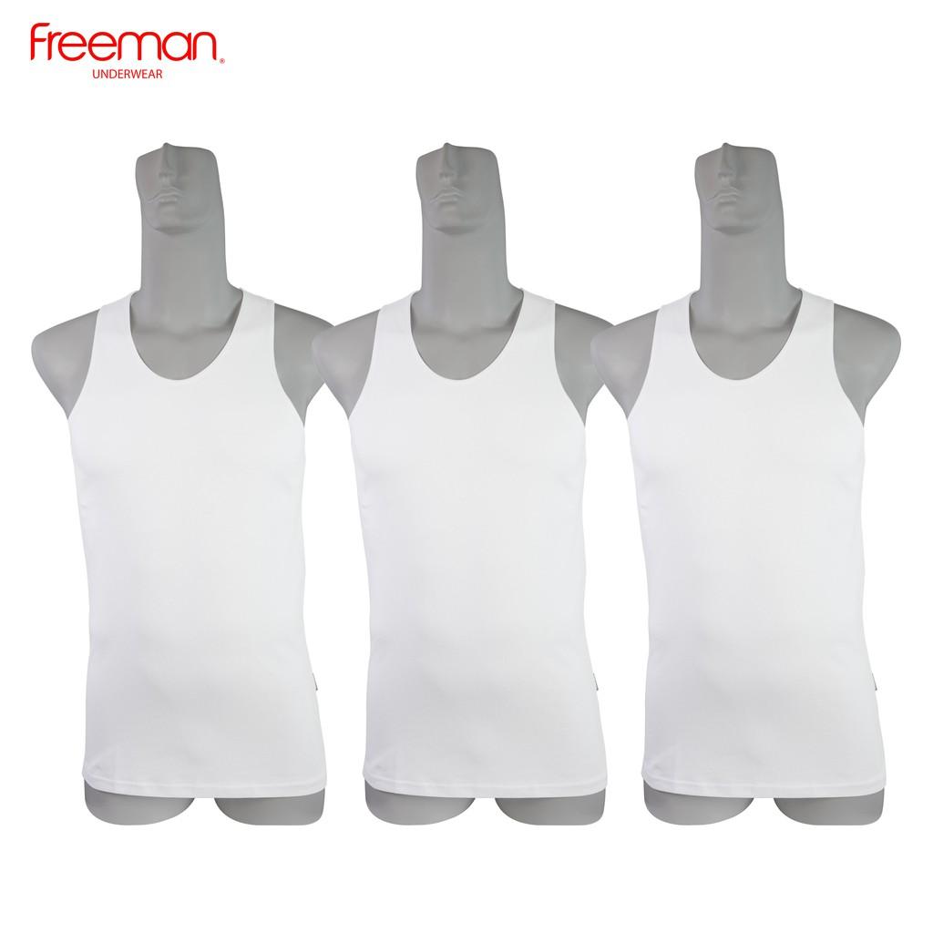 [Combo 3] Áo thun nam ba lỗ viền áo mỏng cotton FREEMAN ASF207