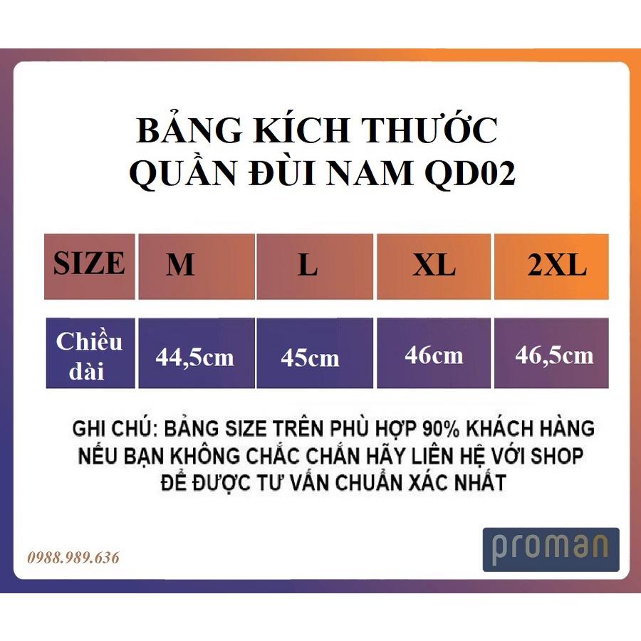 Quần đùi nam, Quần Đũi Nam Thể Thao QD05 QD08 - PROMAN