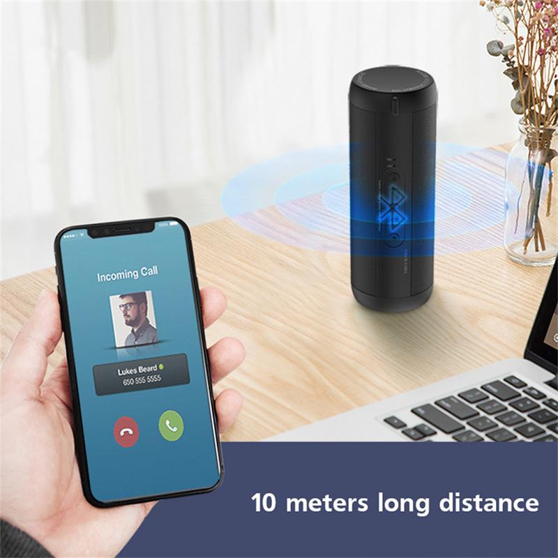 T2 Xe Đạp Loa Bluetooth Thể Thao Ngoài Trời Chống Nước Loa Không Dây Đài FM Âm Thanh Loa Di Động Có Đèn Led Color: green